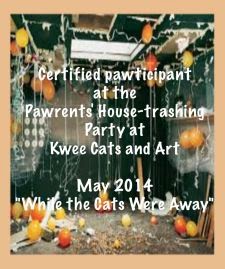 Meez mommy had a blat wiff da Kwee Cats pawents while us Scouts wus away. MOL