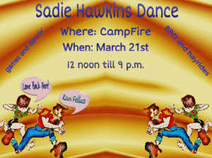 --Cat Scouts Sadie Hawkins announcement