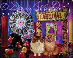 Andy and me takin' a memowy foto at da cawrnival