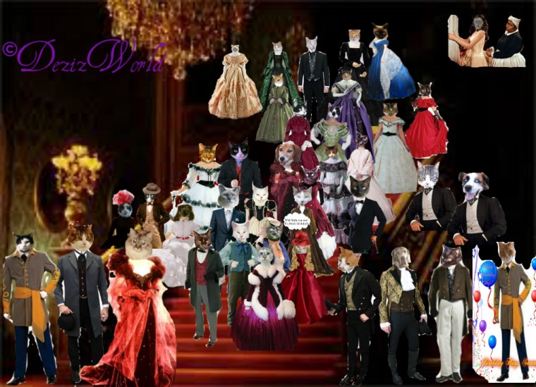 Photo of all the guests who sent them in to be included, on the regal staircase of Tara from gone With the Wind