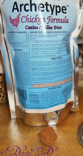 That's a piece of the Archetype in front of the bag. Easily breakable or can be crumbled. Rehydrates in no time.