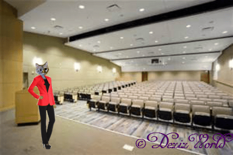Dezi in the lecture hall