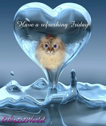 Dezi inside a water splashed shaped heart