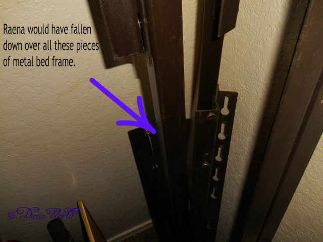 Bed frame hiding spot