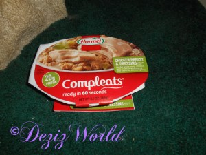 Chicken and dressing microwave meal