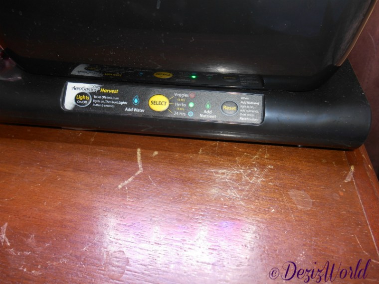 Aerogarden with add buttons illuminated