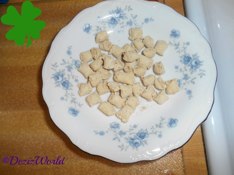 Nature's Variety Freeze Dried Cat Food in a China plate