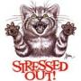 Stressed out cat clip art