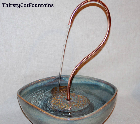 Down flow tail for Thirsty Cat Fountain