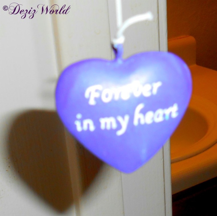 Forever in my heart heart shaped windchime ringer