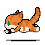 Cat chasing cat emoji