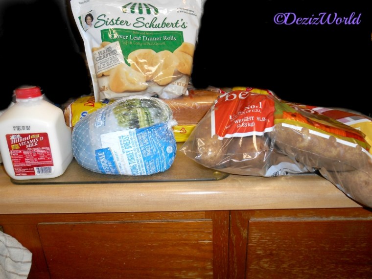 Groceries for Thanksgiving dinner