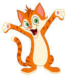 Cat with paws up emoji