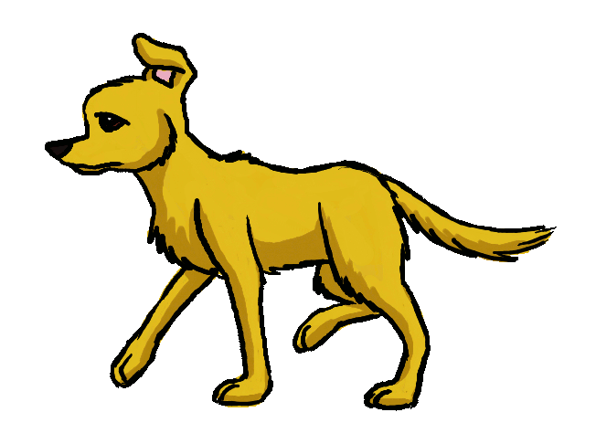 Dog walking clip art animated