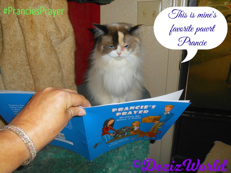 Raena looks at Prancie's Prayer book commenting