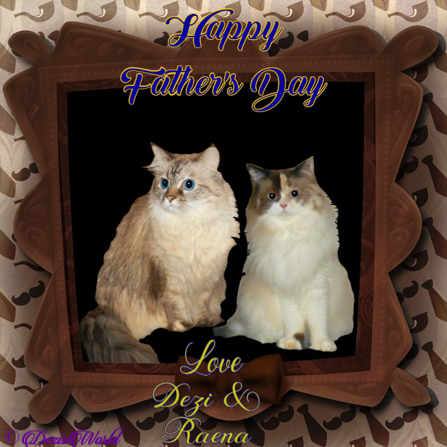 Dezi and Raena in Father's day frame