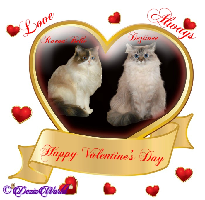 Dezi and Raena in Valentine's day frame