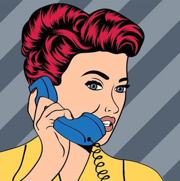 Angry red headed woman on phone