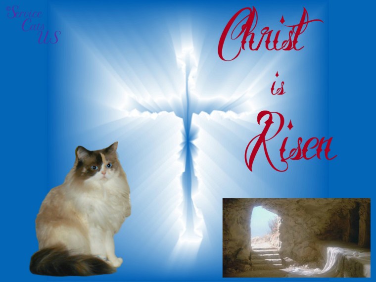 Raena with cross and empty tomb for Resurrection Sunday 2021