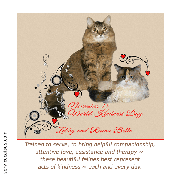 Raena and Zebby world kindness day badge